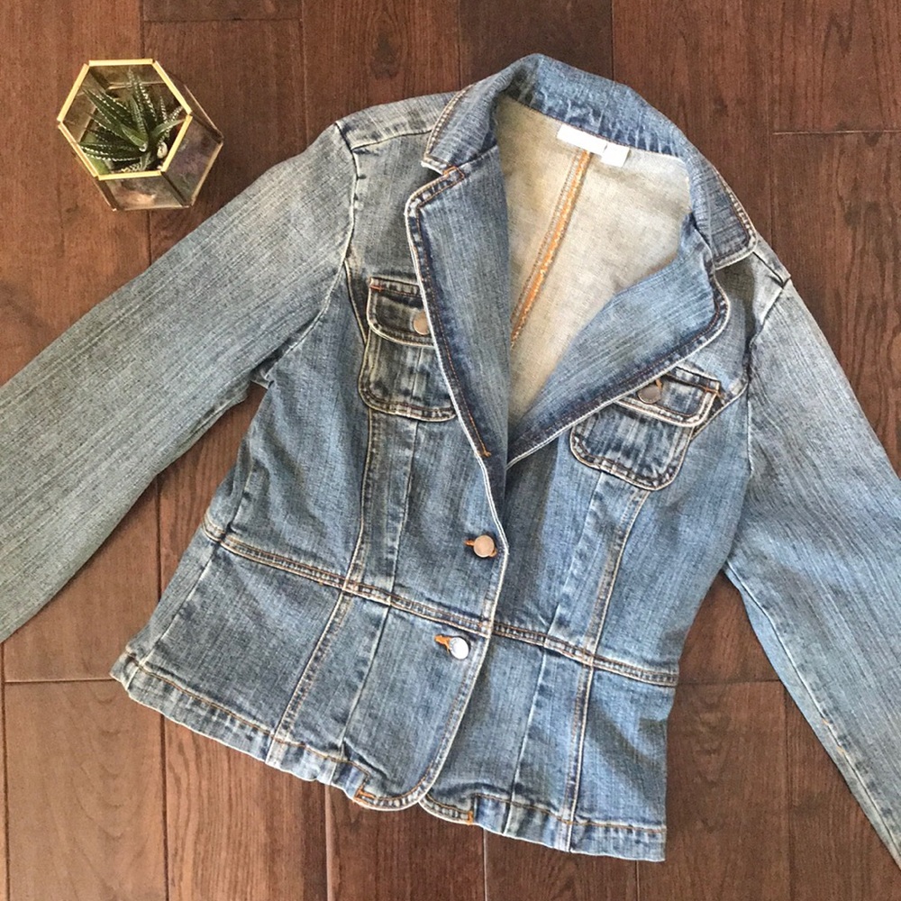 Apt. 9 Light Blue Denim Blazer Jacket